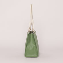 Carica l&#39;immagine nel visualizzatore di Gallery, Borsa shopper con manici a contrasto - Verde menta | Mimì-Muà Firenze

