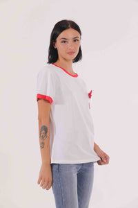 T-shirt con ciliegie - Bianco | Mimì-Muà Firenze